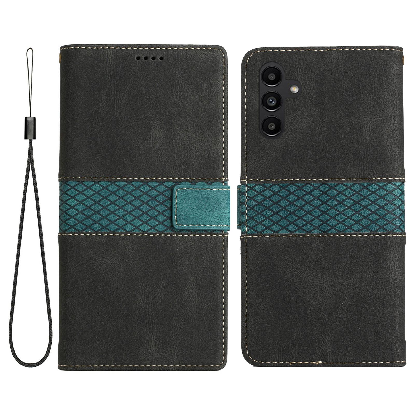 

Шкіряний чохол із сіткою, підставкою та гаманцем для телефону Samsung Galaxy S25 Black