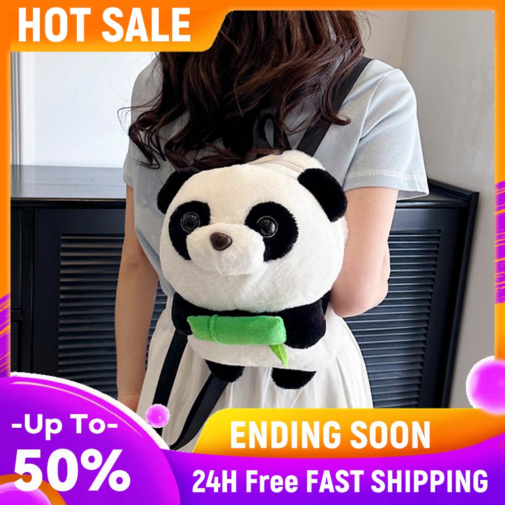 

Panda Plush Girl Dolls Backpack Casual Kindergarten Backpack Fashion Simple Adjustable Strap Kawaii Children Cartoon Gifts China Mainland
