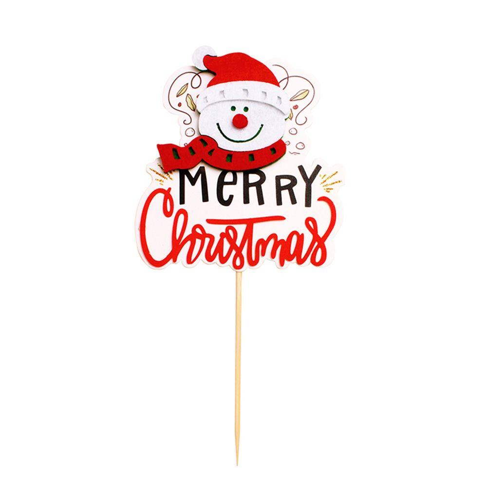 

Party Supplies Holiday Birthday Cake Toppers Cupcake Decor Christmas Decoration Cake Flags D