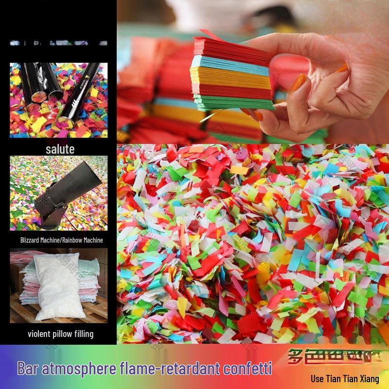 Flame Retardant Colored Shredded Paper for Pillow Filling or Decorative Use