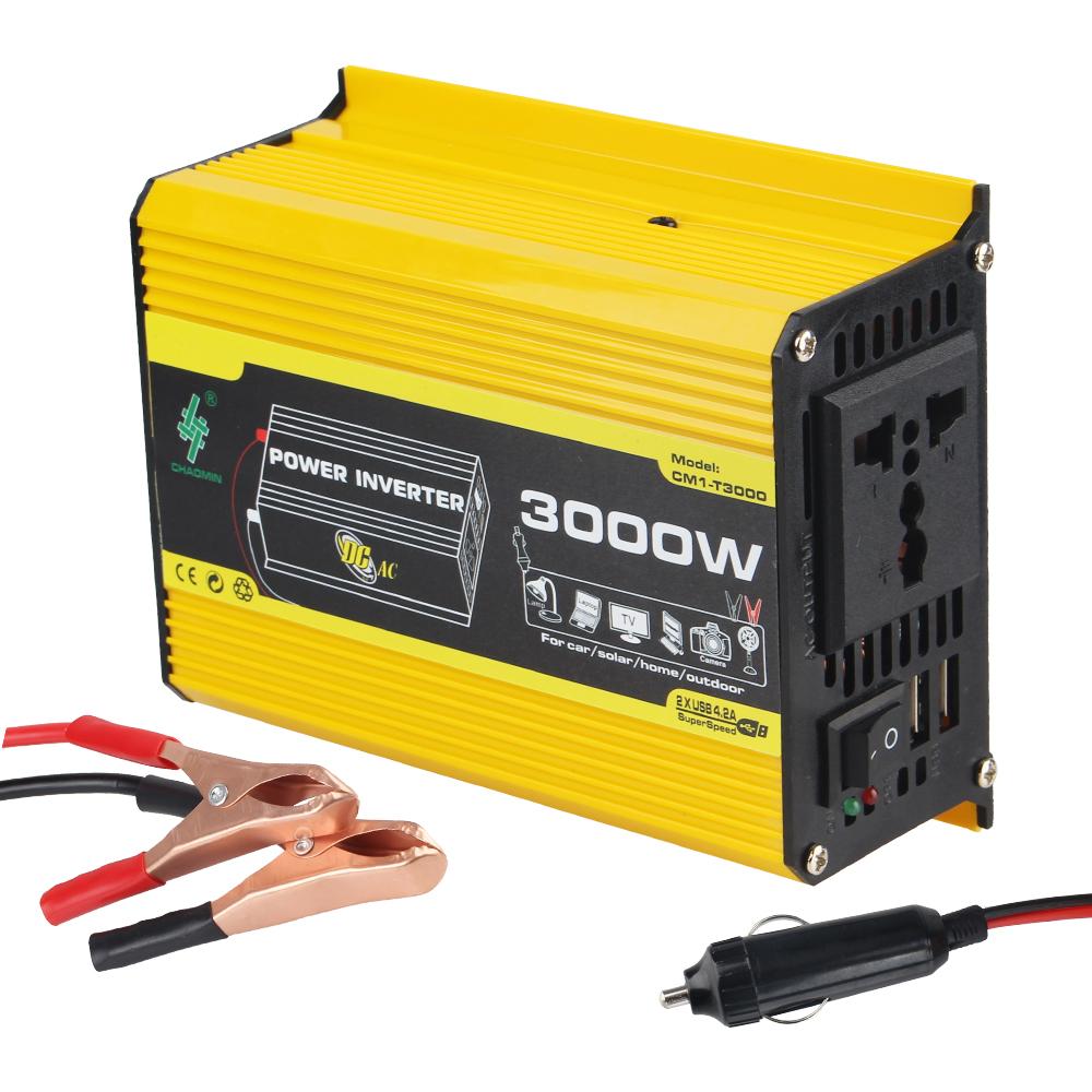 

4.2A USB зарядные устройства QC 3.0 адаптер питания DC 12V в AC 220V преобразователь автомобильный инвертор розетка переменного тока EU вилка 3 порта розетки выключатель защита от перегрузки Yellow