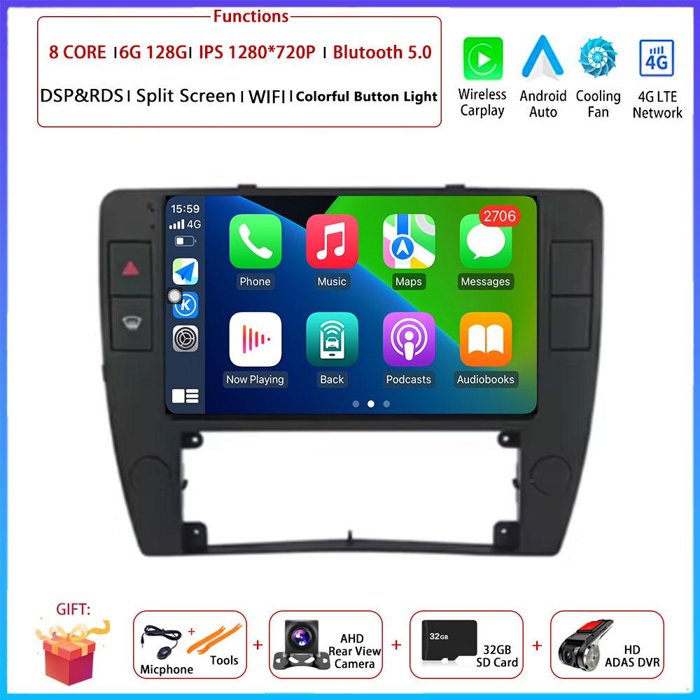 4G Android OS Carplay Auto For Volkswagen Passat B5 2000 - 2005 Car Radio Navigation GPS Multimedia Video Player AMI QLED Screen