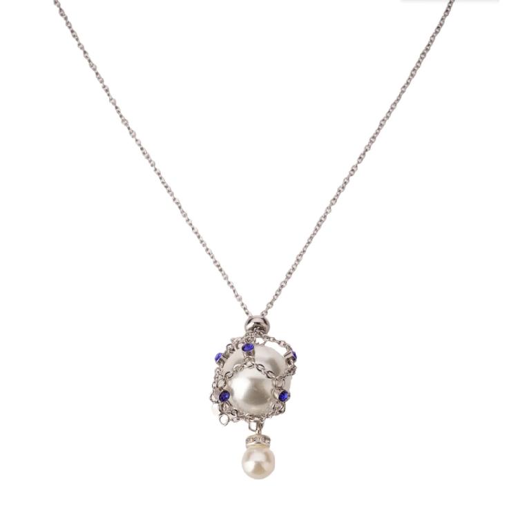 

Eye Catching Stone Cage Pendant Neck Chain Chic Net Pocket Metal Necklace Charm 1