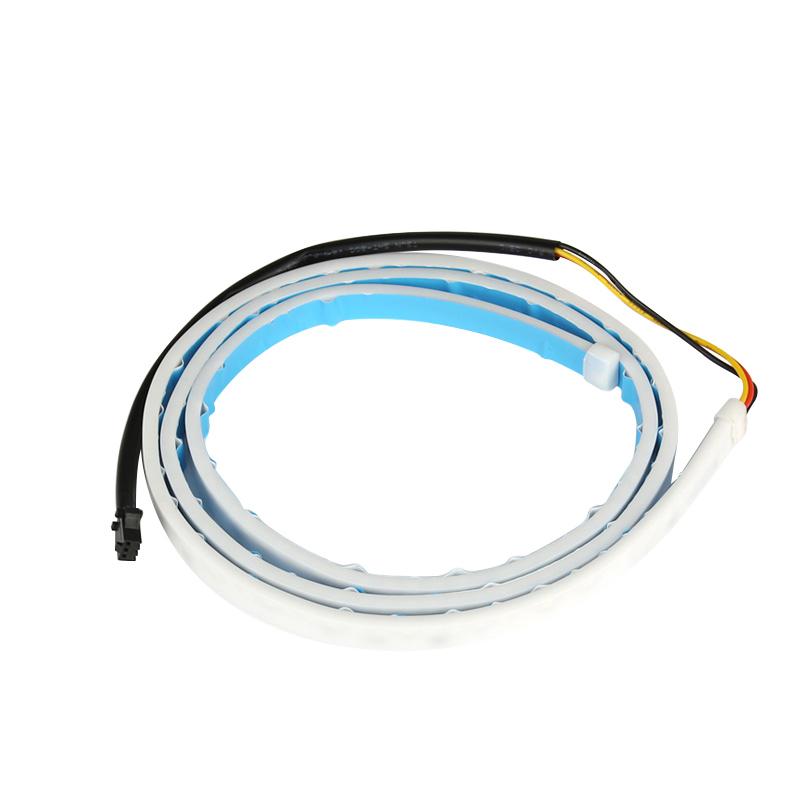 12V 120CM Auto Trunk Light LED Strip Running Brake Reverse Turn Signal Lamp 5050 RGB 72 SMD Waterproof Flowing Light Car Styling