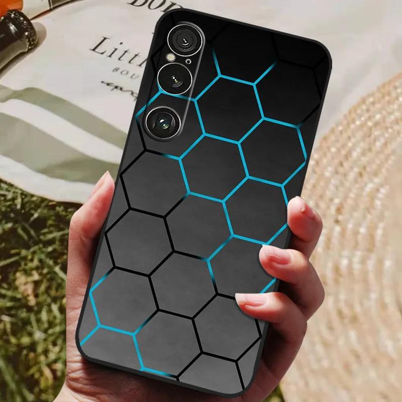 For Sony Xperia 1 VI Case Luxury Black Silicon TPU Soft Phone Cover for Sony Xperia 1 VI Shockproof Bumper Shell Xperia 1VI Capa