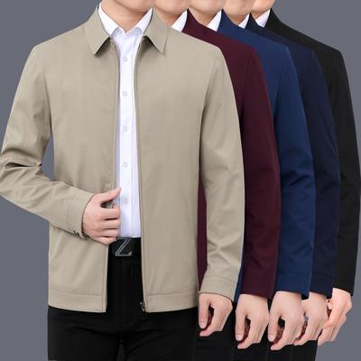 Positive Dad Jacket Spring and Autumn Jacket Men's Middle-aged and Old Men's Dad's Clothing Civil Servant Business Leader's Jacket