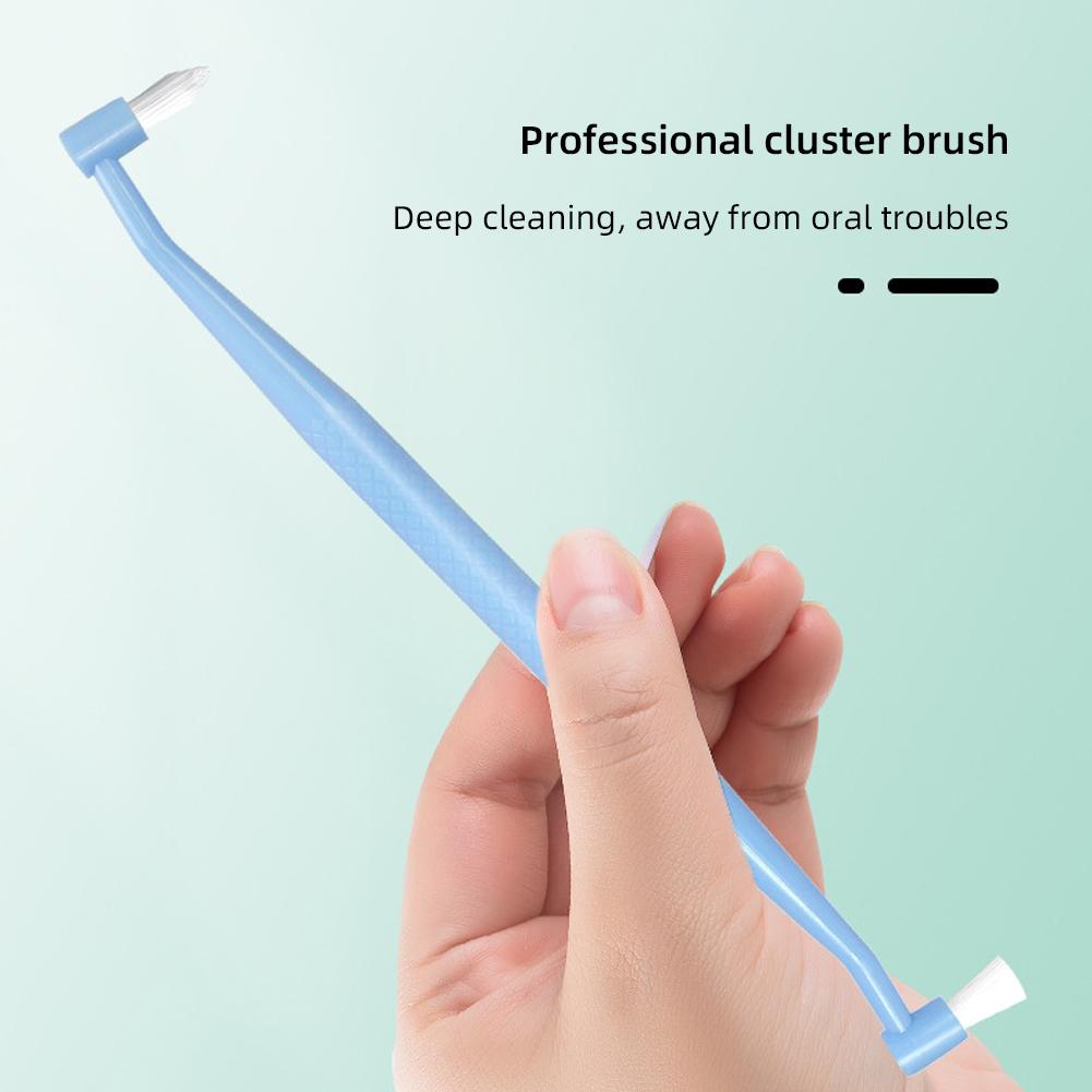 Double Head Single Bundle Orthodontic Toothbrush Interdental Cleaning Brush Portable Soft Bristles Tooth Cleaning Tool