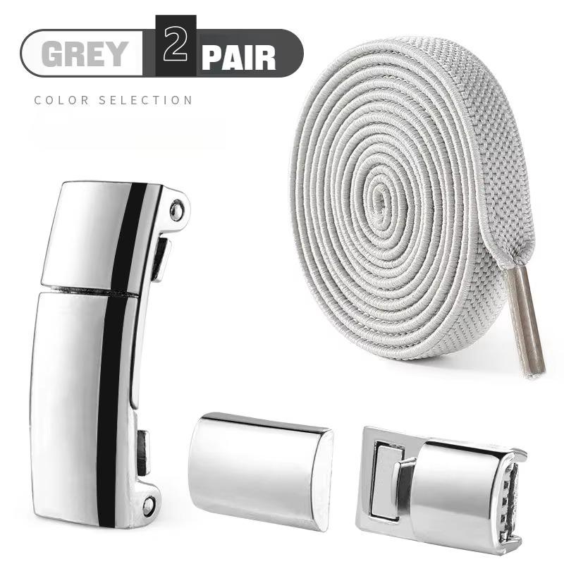 2Pair Elastic Laces Sneakers Magnetic Lock Shoelaces without ties unisex Flat No Tie Shoelace Rubber Bands for Shoes Accessories