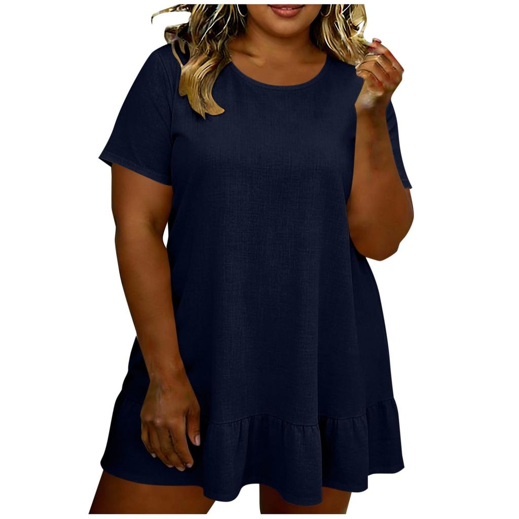 Women's  Short Sleeve Beach Dress Casual Dress