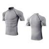 2025 Men's High Neck Fitness Tee: Short Sleeve, Breathable, Quick-Dry, Tight Abdomen Control, Body Shaping