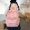 Schoolbag1011 new schoolbag female university high school junior high school backpack large capacity lightweight simple polka dot college style