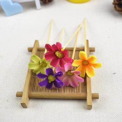 20 Stück Gänseblümchen Bambus Lebensmittelspieße Einweg Dessert Obstgabeln Kinder Geburtstagsparty Hochzeitsbedarf Babyparty Dekoration