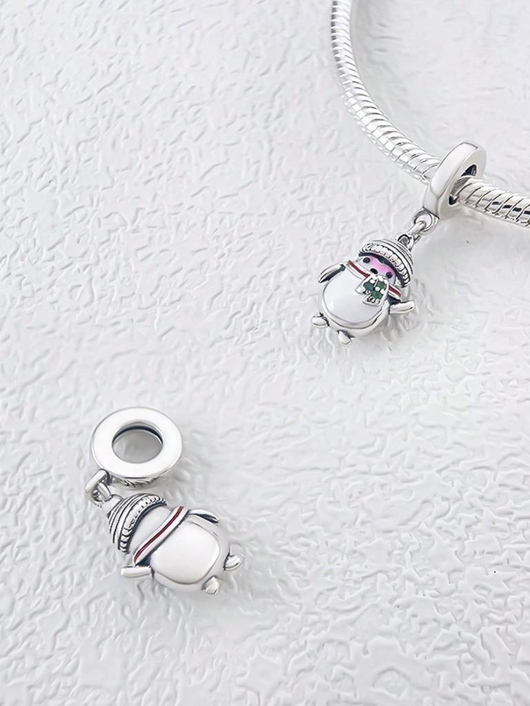 Charms Plata Copper Colors Christmas Snowman Reindeerbeads Charm Pendant For Original Bracelet For Women Diy Jewelry Love Gift