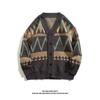 Cardigans Herren Klassisch Fortgeschritten Jugendlich Japanischer Stil V-Ausschnitt Paneeliert Herbst Winter Lässige Strickware Beliebte Pullover Cardigans