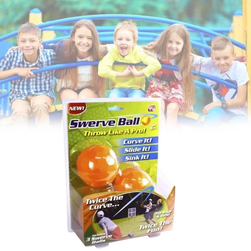 Children Throwing Plastic Balls Set Swerve The Amazing Ball Outdoor Use Play