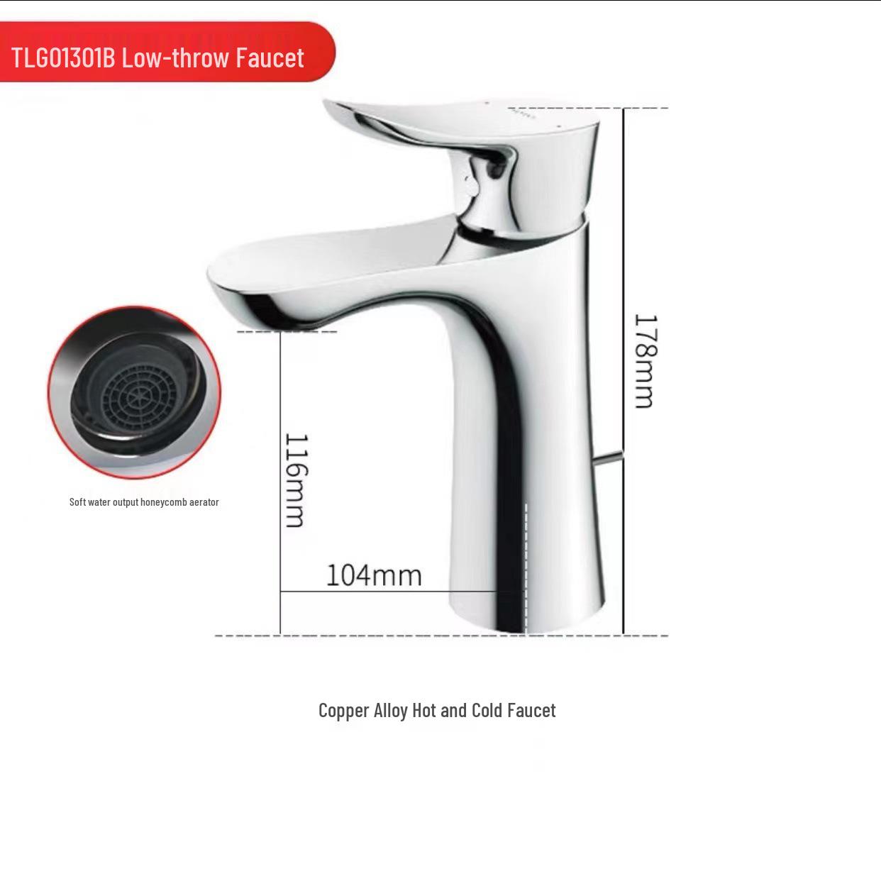 

TOTO Copper Hot/Cold Water Washbasin Faucet TLG01301B/01304B/01307B