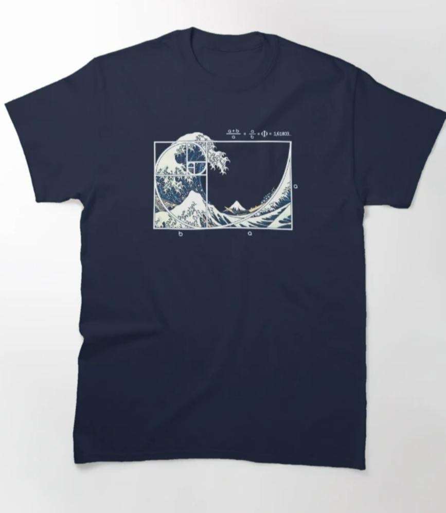 

The Great Fibonacci Wave Classic T-Shirt American vintage high street summer essential explosive 04198 4XL