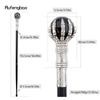 Black Glass Ball White Steampunk Cane Fashion Decorative Stick Gentleman Luxury Crosier Knob Steampunk & Everyday Use 93cm