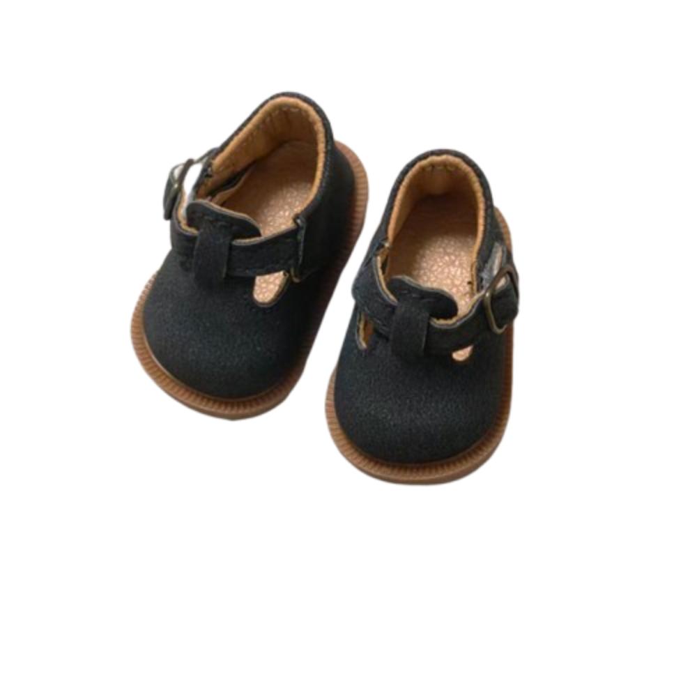 1pair Black Brown Doll Leather Shoes Boots Pretend Play Dolls Uniform Shoes Bjd Doll Shoe  For Penny