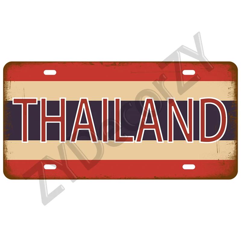 Plechový cedule s vlajkou země Francie Španělsko Německo SPZ Na zeď Domov Restaurace Řemesla Bar Dekorace Kovový cedule Mexiko USA