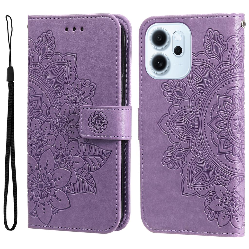 Pro Oppo Reno15 F 5G Pouzdro Květinový Vzor Peněženka z PU Kůže Stojánek Kryt na Telefon