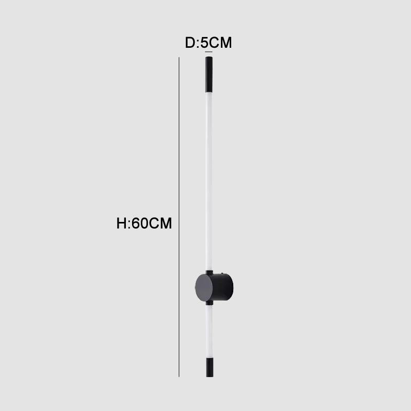 

Минималистичные длинные светодиодные линии с вращающимся светильником для спальни, прикроватной тумбочки, лестницы, гостиной, фоновой решетки, настенного светильника 18W&Warm light чёрный