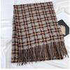 Scarf Women's Autumn and Winter New Imitation Cashmere Warm Scarf Big Windmill Plaid Shawl Windproof & Warm, Multi-Color Options for Casual Outings