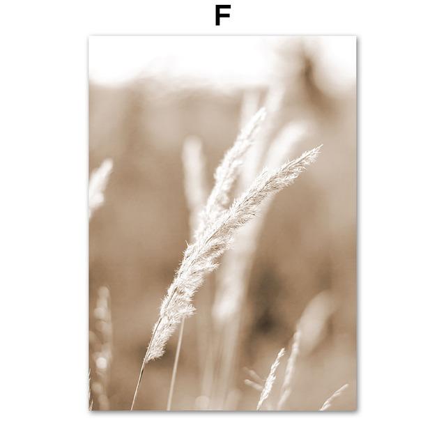 Autumn Landscape Reed Lion Elephant Deer Wall Art Canvas Painting Nordic Posters And Prints Wall Pictures For Living Room Decor