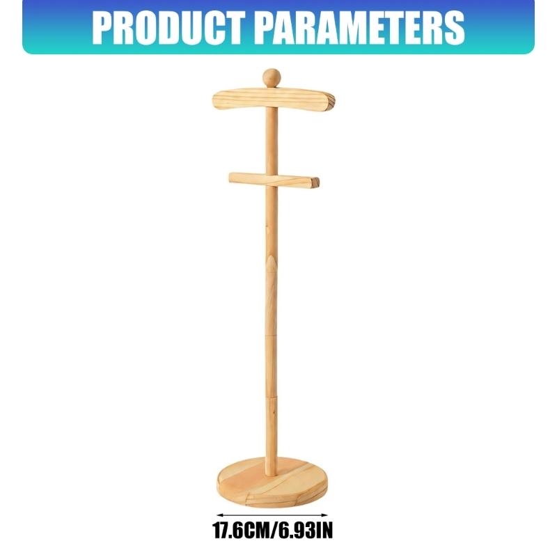 Wooden Baby Clothing Rack 2-Pack, Freestanding Hanging Stations, Baby Shower Centerpiece, Display Stand Hanger for Coat, Dresses, Uniforms, Hats, and
