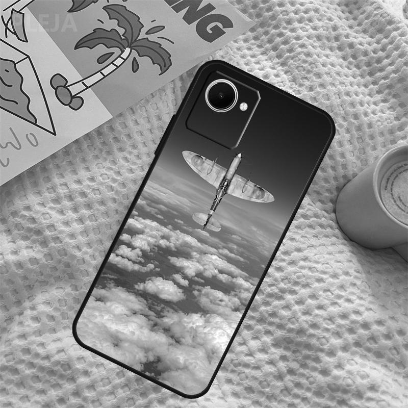 Airplane Aircraft Case For Realme C67 C63 C55 C51 C75 C61 C53 C35 C65 C71 11 12 13 14 15 Pro Plus GT6 GT7 Pro