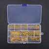 490Pcs/Box Alloy Jewelry Findings Making Earring Necklace Bracelet Kit (Gold)