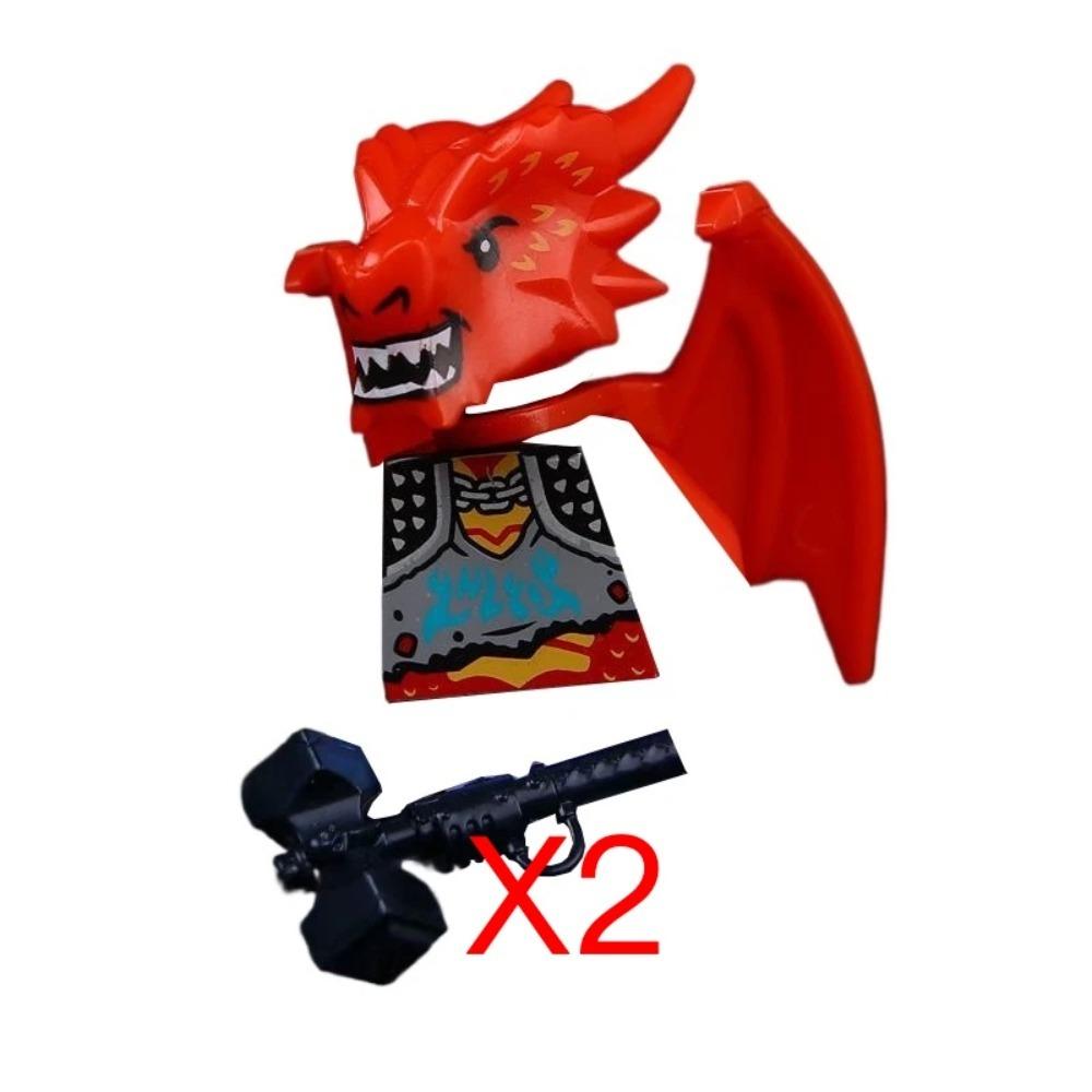 Mittelalterliche Burgsoldaten Actionfiguren Baustein Drache Anime Ritter Zubehör Kriegspferd Miliz Helm Schild Spielzeug Geschenk B15