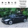 1/32 Scale Tesla Model 3 Alloy Car Model Diecast Toy Vehicles,Pull Back Alloy Car with Lights and Music,Mini Vehicles Toys for Kids Gift