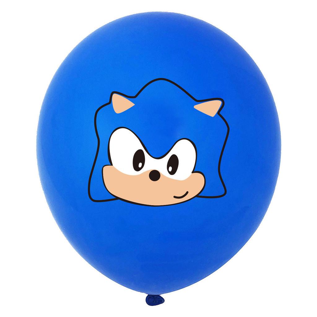Birthday Party Sonic Cartoon Decorations Banners Cake Topper Set Balloon