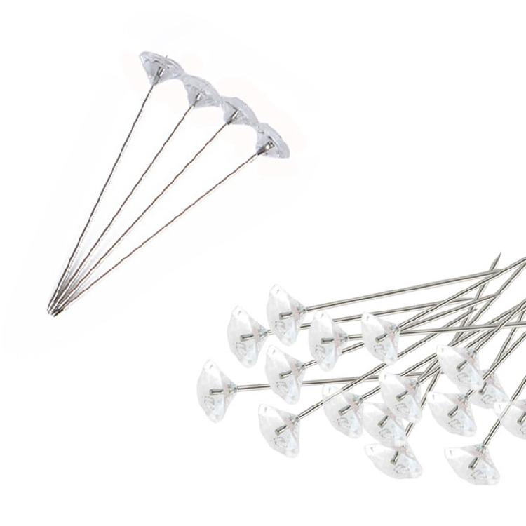 100 Stück Positionierungsnadeln Stecknadeln Kristall für Hochzeits Schmuck DIY Dekoration