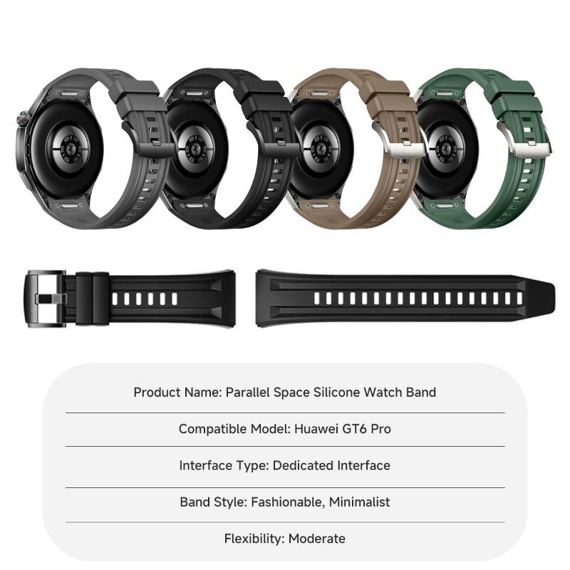 No Gaps Silicone Strap for Huawei Watch GT6 Pro 46mm Offical Soft  Adjustable Sport Straps for GT6Pro 46mm Quick Release Band