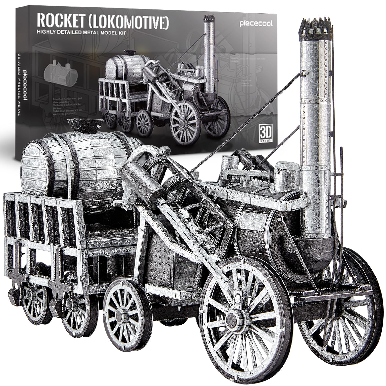 

Piececool 3D Puzzle Metal George Stephenson Rocket 3D Puzzle Сборка не требуется Клей не требуется Уровень сложности 3 звезды Средний взрослый Коллекция