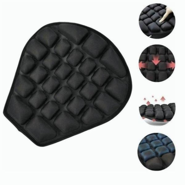 Motorrad-Sitzbezug, weicher 3D-Stoß, bequemes Sitzpolster, rutschfeste Stoßdämpfung, atmungsaktiver Motorrad-Sitzpolsterbezug für Motorräder