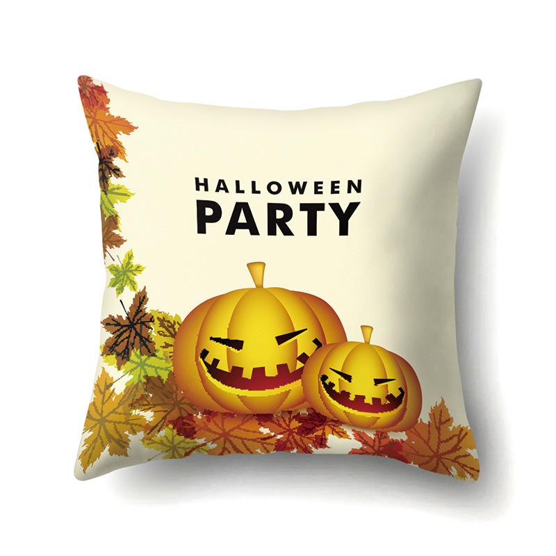 Halloween Pillowcase Car Waist Pillow Pumpkin Sofa Cushion Cover Office Home Living Room Pillowcase