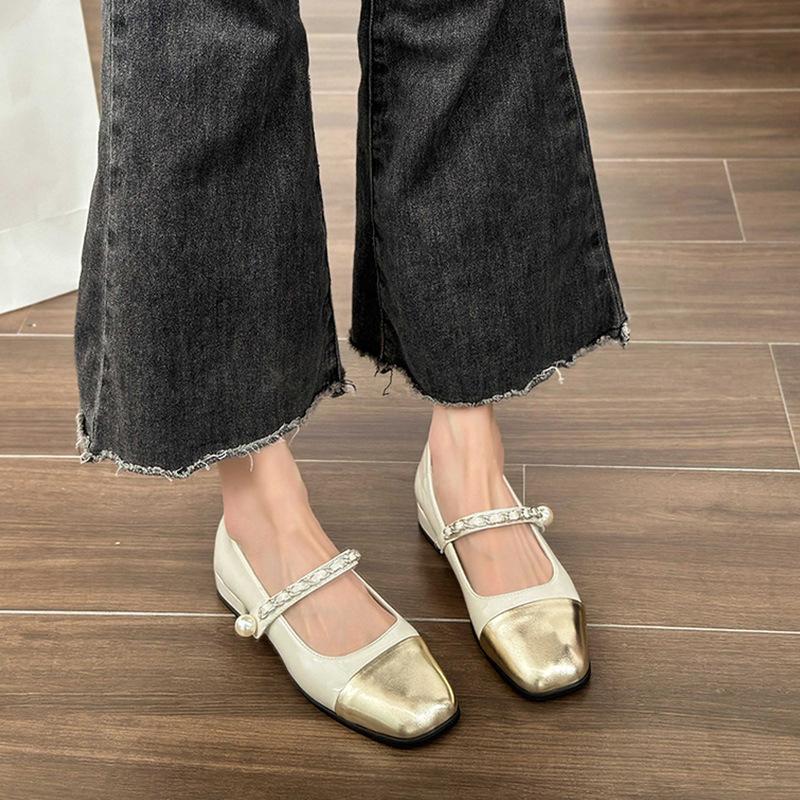 

Baotou sandals women s summer new versatile thick heel single shoes with skirts Mary Jane women s shoes 39 срібний