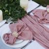 24PCS 18X18inch Recyclable Gauze Cotton Napkin Reusable Wedding Decor Party Christmas Table Decor Retro Cloth Napkin Edge Finish