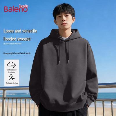 Baleno Men's Solid Color Hooded Oversize Sweatshirt