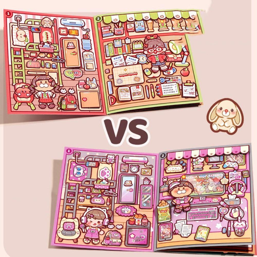 Sticker Book Telado Busy Book Activity Books DIY Scene Material Sticker Handmade Quiet book  Girls