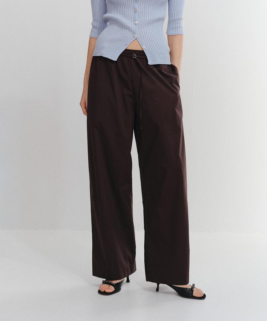 Palo Cotton Wide Pants Brown