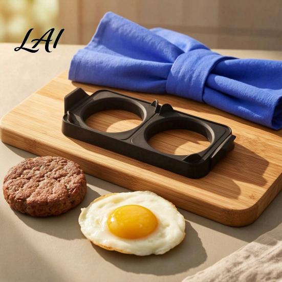 Easy Clean Egg Maker Silicone Ring Set Non-stick Round Cooking Shapers Heat Food Grade Rings Resistant Kitchen Gadgets with Detachable Design