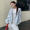Sweater Woman, Autumn and Winter Casual Versatile Lazy Hooded Jacket Loose Short Zipper Cardigan Top