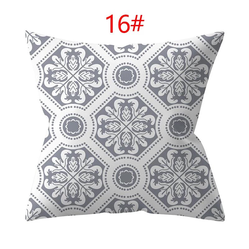 Sliver Grey Style Geometry Decorative Pillowcases Throw Pillow Case Striped Pillowcase Cushion Cover Home Decor Pillows 18Inch