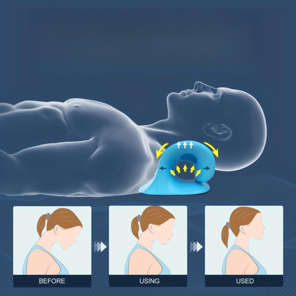 1pc Neck and Shoulder Relaxer, Neck Relax and Cervical Spine Alignment, Chiropractic Pillow Neck Stretcher Massager