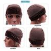 Non-Slip Velvet Wig Cap Invisible Ventilated Wig Caps Black Wig Grip Cap  for Making Wigs