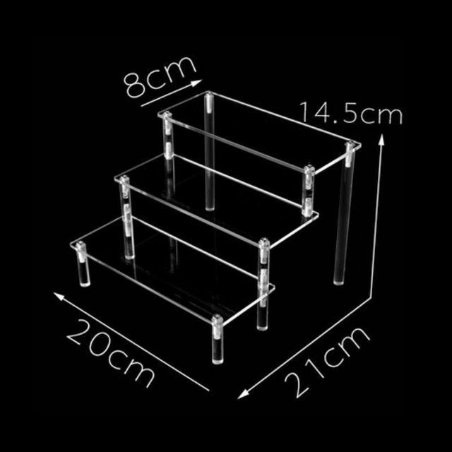 Clear 1-6 Tier Acrylic Display Stand for Funko Figures, Cupcake, Cosmetics, Perfume,Blind Box Display Riser Rack Dessert Shelf
